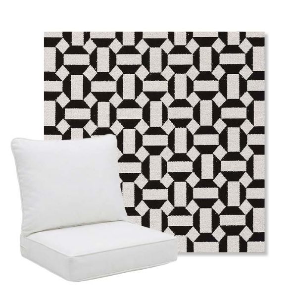 Picture of Hoopla Panda | Pillow Back Deep Seating Outdoor Cushions - Sunbrella© Fabric