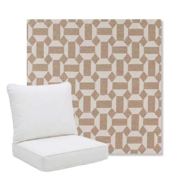 Picture of Hoopla Sand Castle | Pillow Back Deep Seating Outdoor Cushions - Sunbrella© Fabric