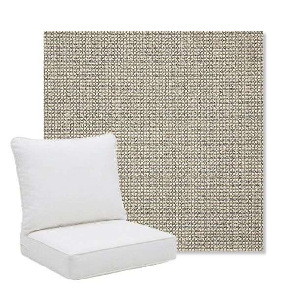 Picture of Hybrid Smoke | Pillow Back Deep Seating Outdoor Cushions - Sunbrella© Fabric