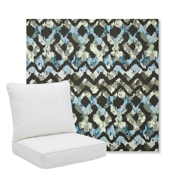 Picture of Inga Green Tea | Pillow Back Deep Seating Outdoor Cushions - Sunbrella© Fabric