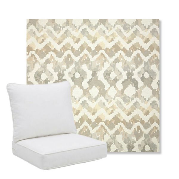 Picture of Inga Marble | Pillow Back Deep Seating Outdoor Cushions - Sunbrella© Fabric