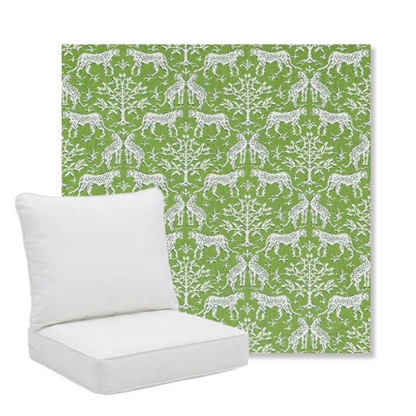 Picture of Jaipur Frame Chive | Pillow Back Deep Seating Outdoor Cushions - Sunbrella© Fabric