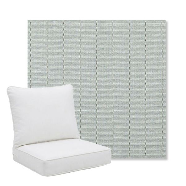 Picture of Kaia Mist | Pillow Back Deep Seating Outdoor Cushions - Sunbrella© Fabric