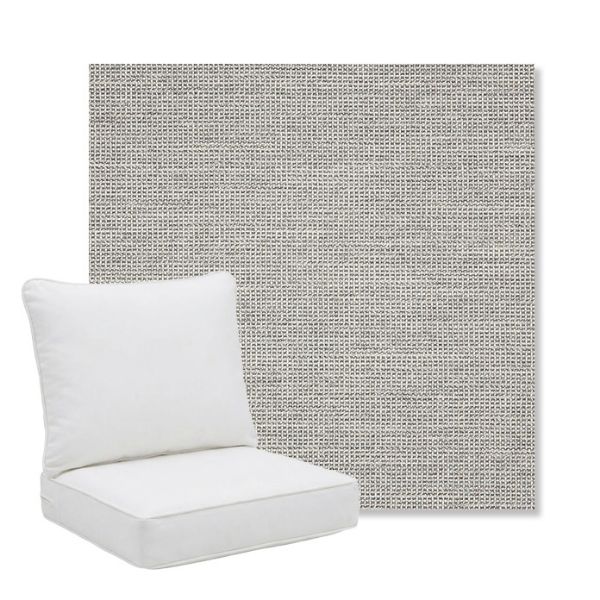 Picture of Kudos Ash | Pillow Back Deep Seating Outdoor Cushions - Sunbrella© Fabric