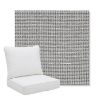 Picture of Kudos Newsprint | Pillow Back Deep Seating Outdoor Cushions - Sunbrella© Fabric
