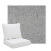 Picture of Leaf Structure Slate | Pillow Back Deep Seating Outdoor Cushions - Sunbrella© Fabric