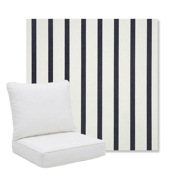 Picture of Lido Indigo | Pillow Back Deep Seating Outdoor Cushions - Sunbrella© Fabric