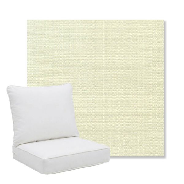 Picture of Linen Natural | Pillow Back Deep Seating Outdoor Cushions - Sunbrella© Fabric