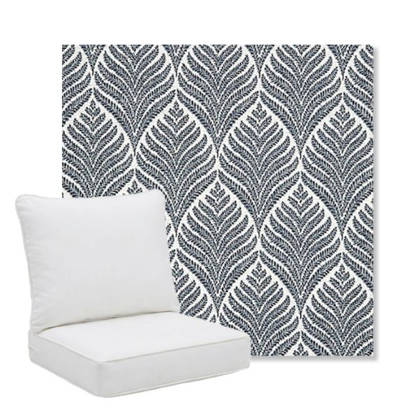 Picture of Linnaeus Indigo | Pillow Back Deep Seating Outdoor Cushions - Sunbrella© Fabric