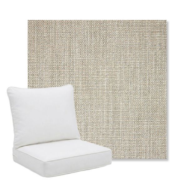 Picture of Linville Oyster | Pillow Back Deep Seating Outdoor Cushions - Sunbrella© Fabric