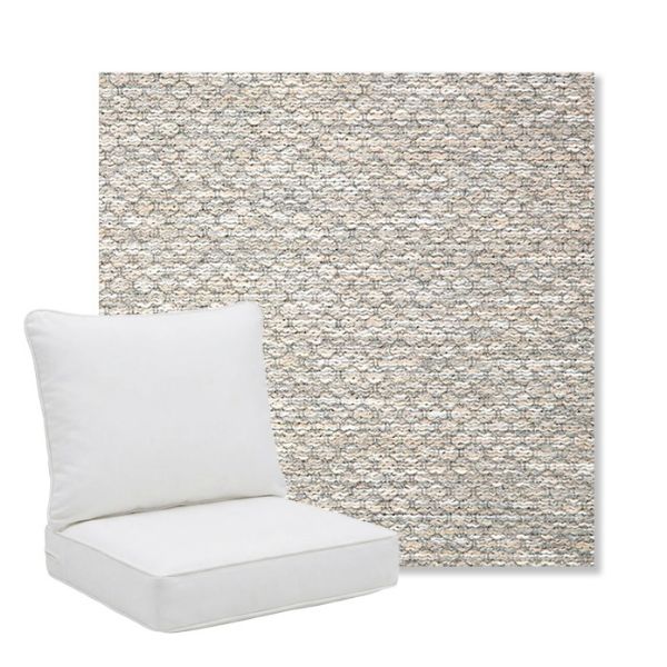 Picture of Litchfield Fog | Pillow Back Deep Seating Outdoor Cushions - Sunbrella© Fabric