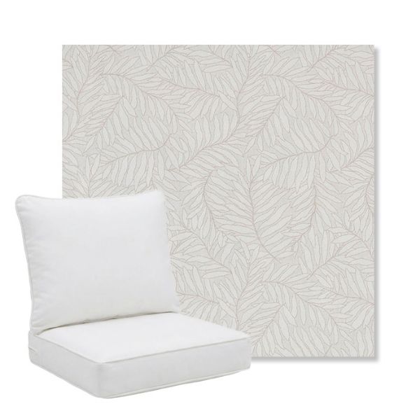 Picture of Lively Parchment | Pillow Back Deep Seating Outdoor Cushions - Sunbrella© Fabric