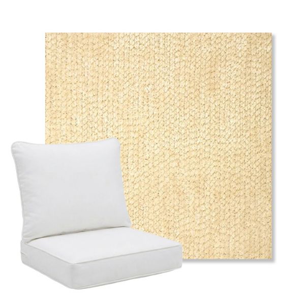 Picture of Margo Parchment | Pillow Back Deep Seating Outdoor Cushions - Sunbrella© Fabric