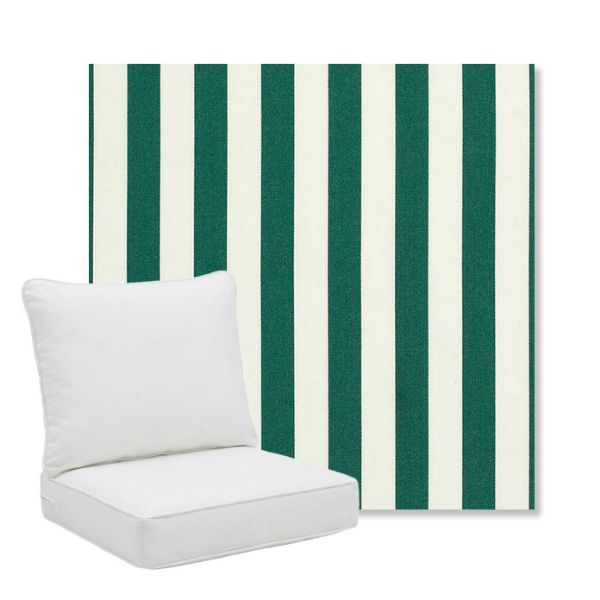Picture of Mason Forest Green | Pillow Back Deep Seating Outdoor Cushions - Sunbrella© Fabric