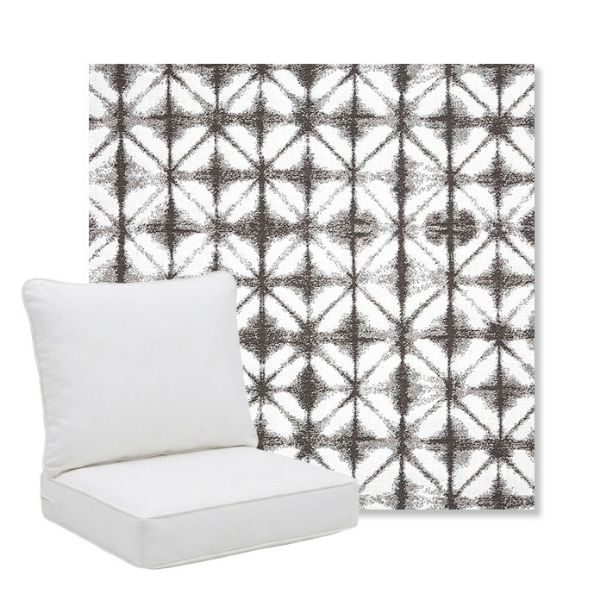 Picture of Midori Stone | Pillow Back Deep Seating Outdoor Cushions - Sunbrella© Fabric