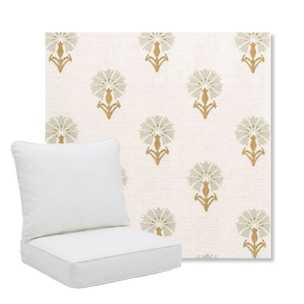 Picture of Mira Seasalt | Pillow Back Deep Seating Outdoor Cushions - Sunbrella© Fabric