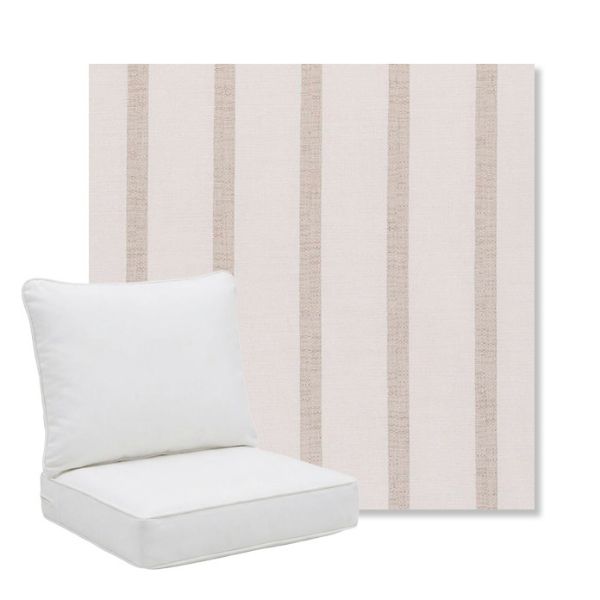 Picture of Mixi Linen | Pillow Back Deep Seating Outdoor Cushions - Sunbrella© Fabric