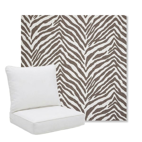 Picture of Namibia Grey | Pillow Back Deep Seating Outdoor Cushions - Sunbrella© Fabric