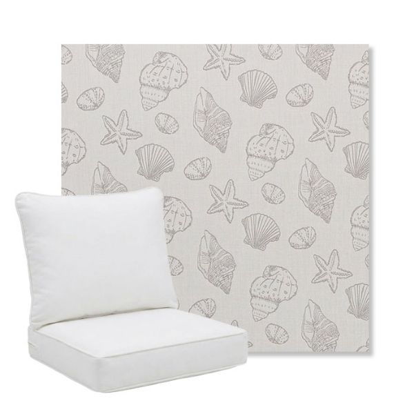 Picture of Nantucket Fossil | Pillow Back Deep Seating Outdoor Cushions - Sunbrella© Fabric