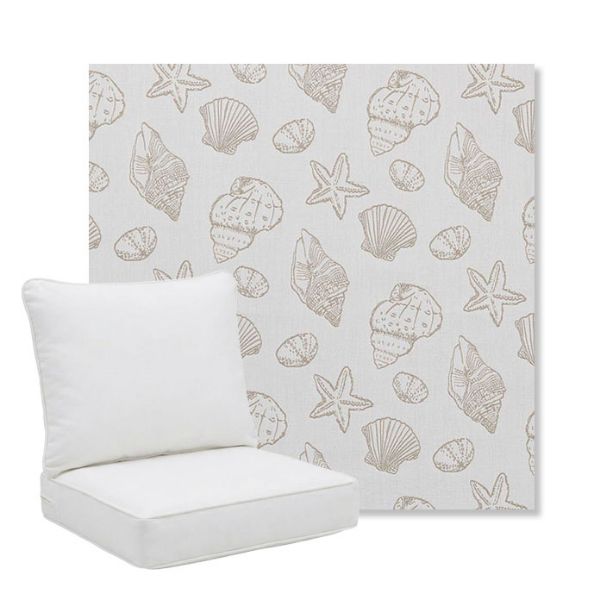 Picture of Nantucket Suntan | Pillow Back Deep Seating Outdoor Cushions - Sunbrella© Fabric