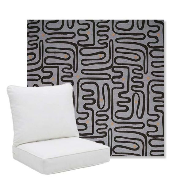 Picture of Nema Moonlight | Pillow Back Deep Seating Outdoor Cushions - Sunbrella© Fabric