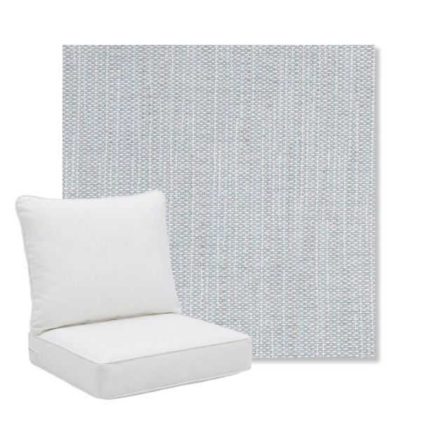 Picture of Nova Chambray | Pillow Back Deep Seating Outdoor Cushions - Sunbrella© Fabric