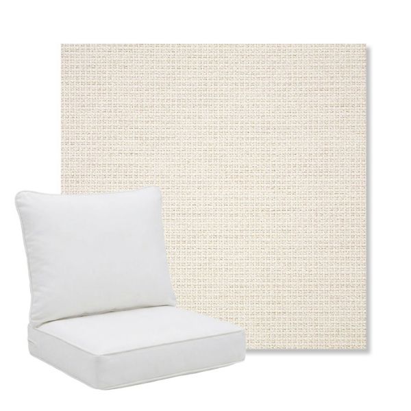 Picture of Nurture White | Pillow Back Deep Seating Outdoor Cushions - Sunbrella© Fabric