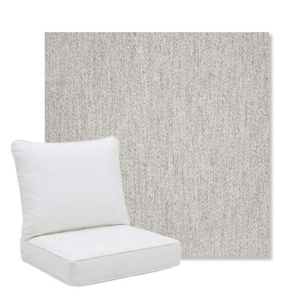 Picture of Pashmina Fog | Pillow Back Deep Seating Outdoor Cushions - Sunbrella© Fabric