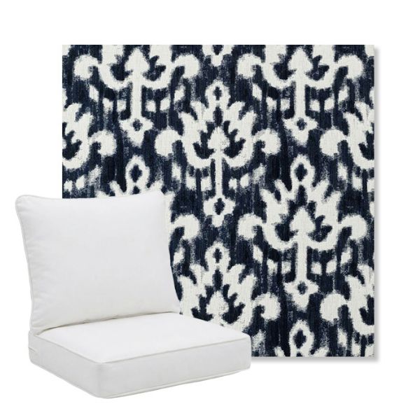 Picture of Patra Indigo | Pillow Back Deep Seating Outdoor Cushions - Sunbrella© Fabric