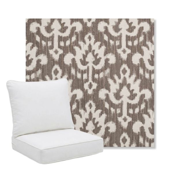 Picture of Patra Mushroom | Pillow Back Deep Seating Outdoor Cushions - Sunbrella© Fabric