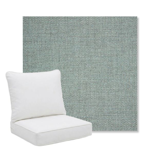 Picture of Piazza Mist | Pillow Back Deep Seating Outdoor Cushions - Sunbrella© Fabric