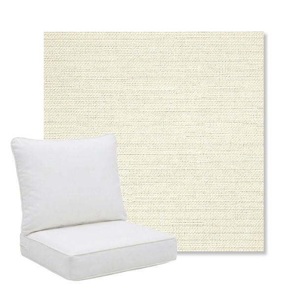 Picture of Piazza Parchment | Pillow Back Deep Seating Outdoor Cushions - Sunbrella© Fabric