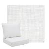 Picture of Piazza White | Pillow Back Deep Seating Outdoor Cushions - Sunbrella© Fabric