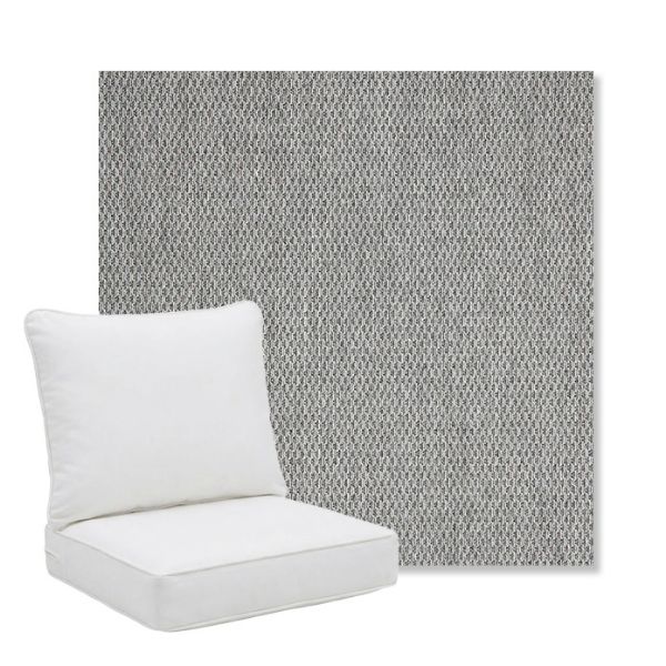 Picture of Pique Ash | Pillow Back Deep Seating Outdoor Cushions - Sunbrella© Fabric