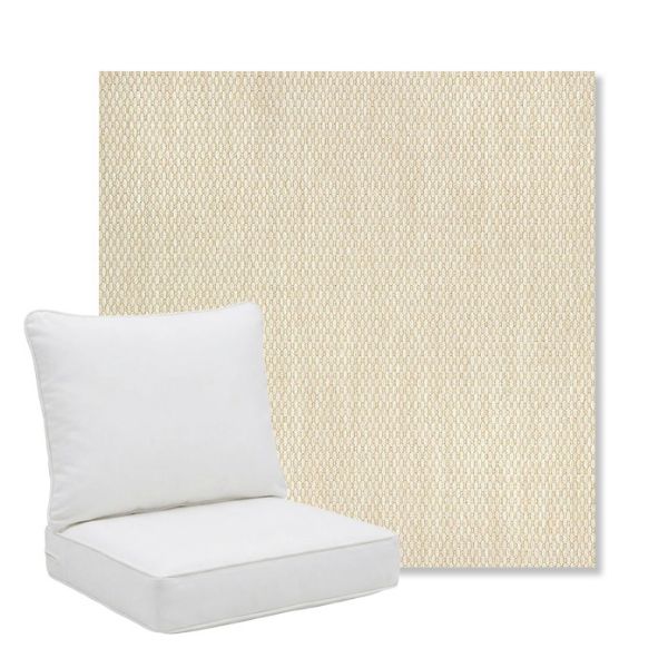 Picture of Pique Flax | Pillow Back Deep Seating Outdoor Cushions - Sunbrella© Fabric