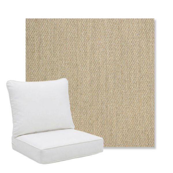 Picture of Pique Sand | Pillow Back Deep Seating Outdoor Cushions - Sunbrella© Fabric