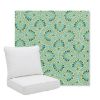 Picture of Plume Peacock | Pillow Back Deep Seating Outdoor Cushions - Sunbrella© Fabric