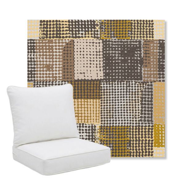 Picture of Pop Corn | Pillow Back Deep Seating Outdoor Cushions - Sunbrella© Fabric