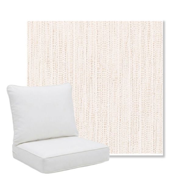 Picture of Poros Eggshell | Pillow Back Deep Seating Outdoor Cushions - Sunbrella© Fabric