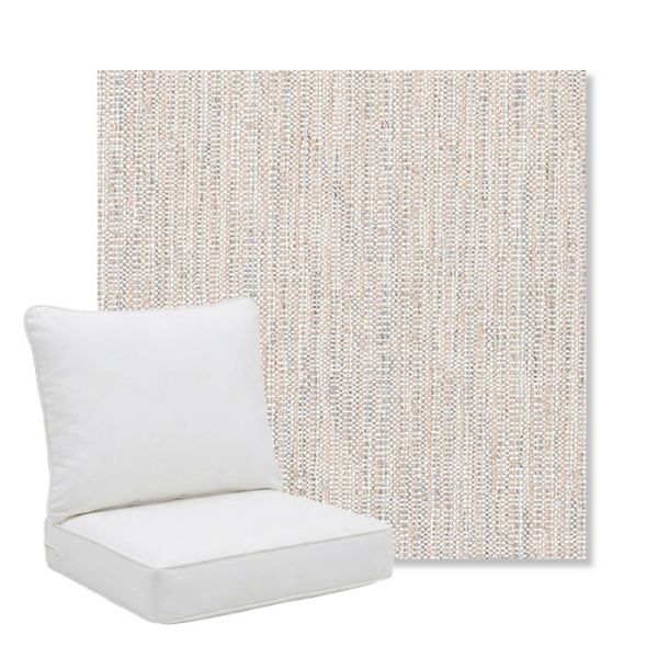 Picture of Poros Sky | Pillow Back Deep Seating Outdoor Cushions - Sunbrella© Fabric