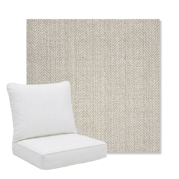Picture of Posh Pebble | Pillow Back Deep Seating Outdoor Cushions - Sunbrella© Fabric