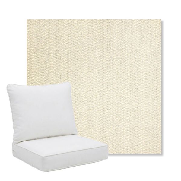 Picture of Posh Salt | Pillow Back Deep Seating Outdoor Cushions - Sunbrella© Fabric