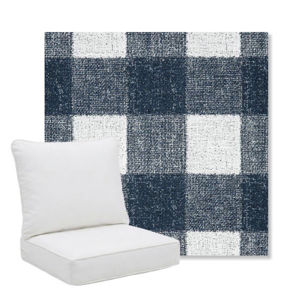 Picture of Preso Indigo | Pillow Back Deep Seating Outdoor Cushions - Sunbrella© Fabric
