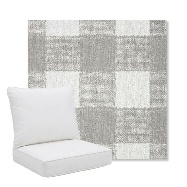 Picture of Preso Pebble | Pillow Back Deep Seating Outdoor Cushions - Sunbrella© Fabric
