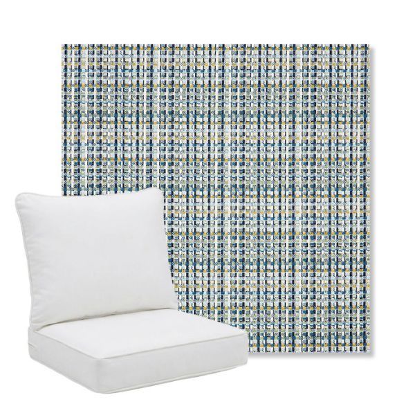Picture of Principle Lagoon | Pillow Back Deep Seating Outdoor Cushions - Sunbrella© Fabric