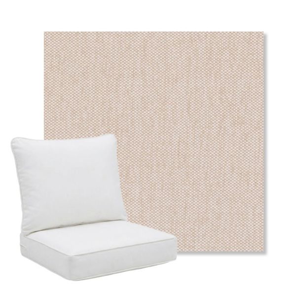 Picture of Proof Putty | Pillow Back Deep Seating Outdoor Cushions - Sunbrella© Fabric
