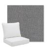 Picture of Proof Slate | Pillow Back Deep Seating Outdoor Cushions - Sunbrella© Fabric