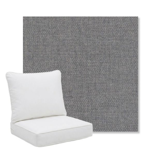 Picture of Proof Slate | Pillow Back Deep Seating Outdoor Cushions - Sunbrella© Fabric