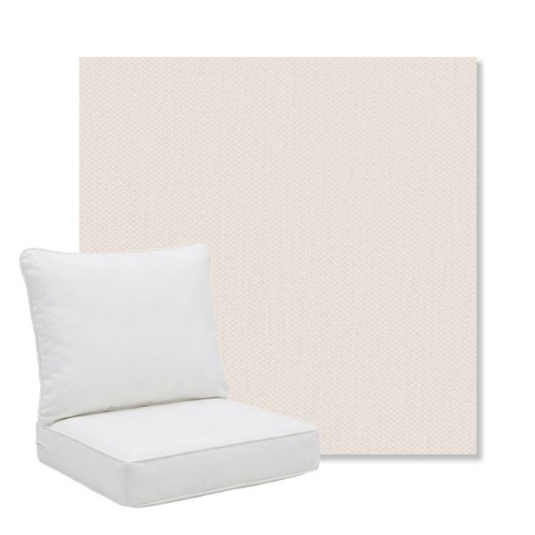 Picture of Proof Snow | Pillow Back Deep Seating Outdoor Cushions - Sunbrella© Fabric