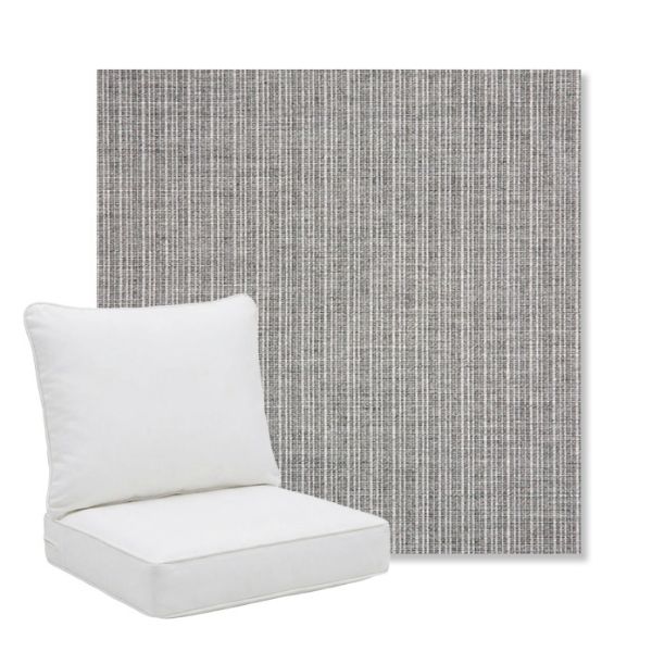 Picture of Proven Ash | Pillow Back Deep Seating Outdoor Cushions - Sunbrella© Fabric